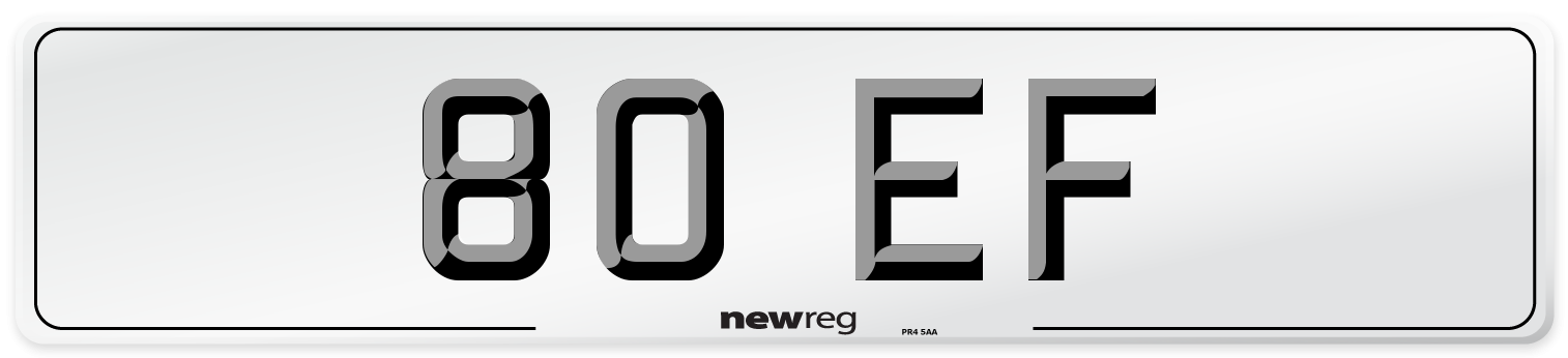 80 EF Number Plate from New Reg